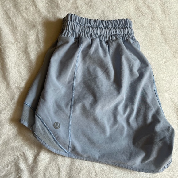 LULULEMON BLUE TRACK SHORTS 4" - Picture 1 of 2